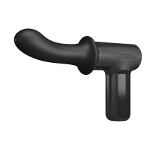 Черный вибромассажёр с поступательными движениями DJ Doctor