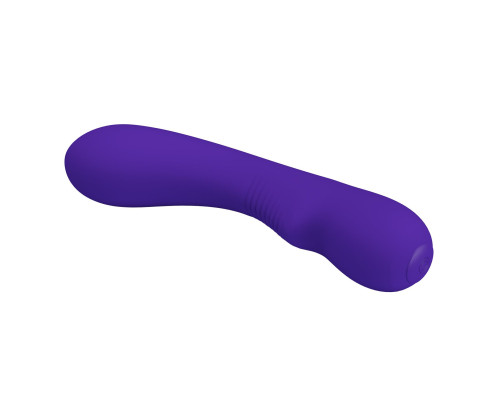 Фиолетовый изогнутый вибратор Matt - 19 см.