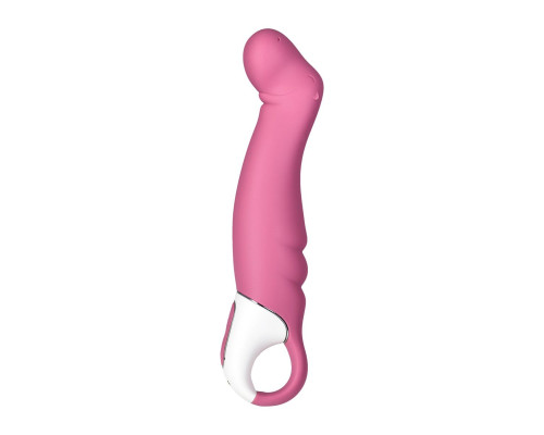 Вибратор Satisfyer Petting Hippo с загнутым кончиком - 22,9 см.