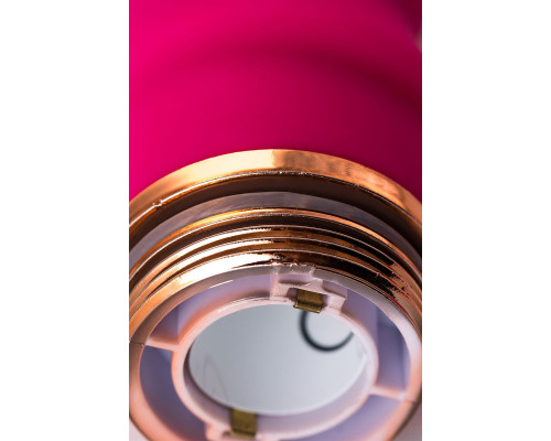 Розовый рельефный вибростимулятор точки G - 16 см.