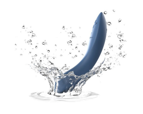 Голубой изогнутый вибромассажер We-Vibe Rave 2 - 21,7 см.