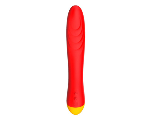 Красный изогнутый вибромассажер Romp Hype G-Spot - 21 см.