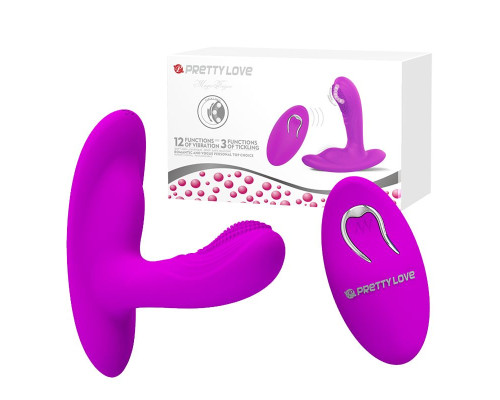 Лиловый вибромассажёр с движущимися шариками Magic Finger