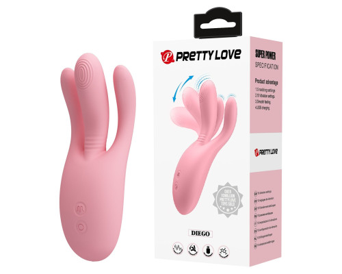 Розовый вибратор с фингерингом Diego
