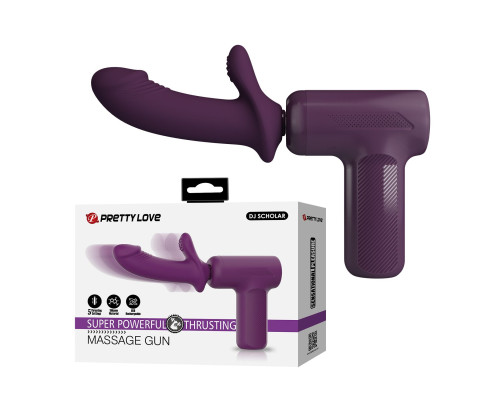 Сливовый вибромассажёр с поступательными движениями DJ Scholar