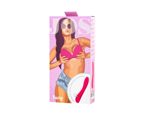 Розовый нереалистичный вибратор JOS Twig - 20,5 см.