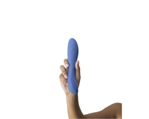 Голубой изогнутый вибромассажер We-Vibe Rave 2 - 21,7 см.