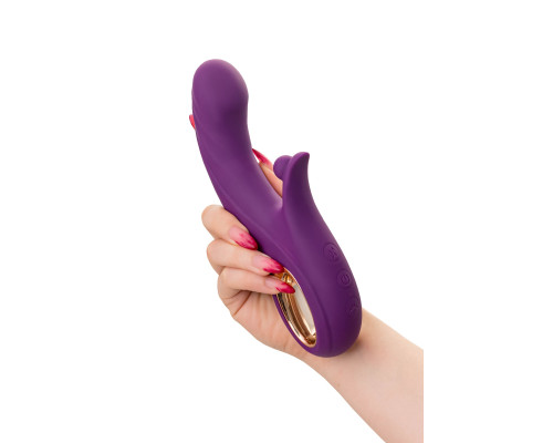 Фиолетовый вибратор Julli с функций Up Down - 20,5 см.