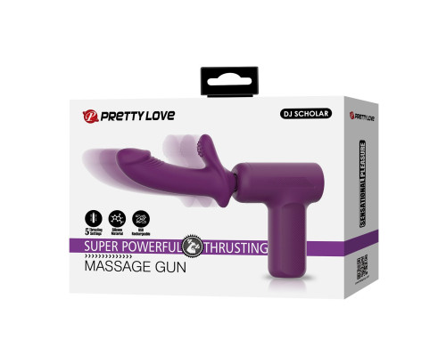 Сливовый вибромассажёр с поступательными движениями DJ Scholar
