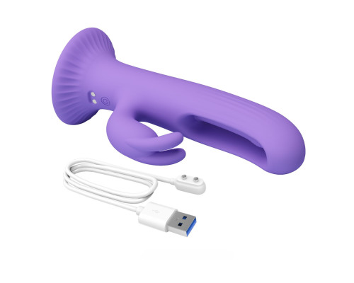 Сиреневый вибратор c функцией фингеринга Killmoulis - 17,5 см.