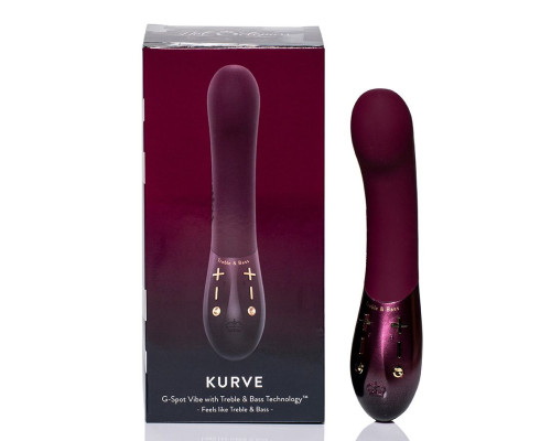 Фиолетовый вибратор Kurve с двумя моторами - 19,4 см.