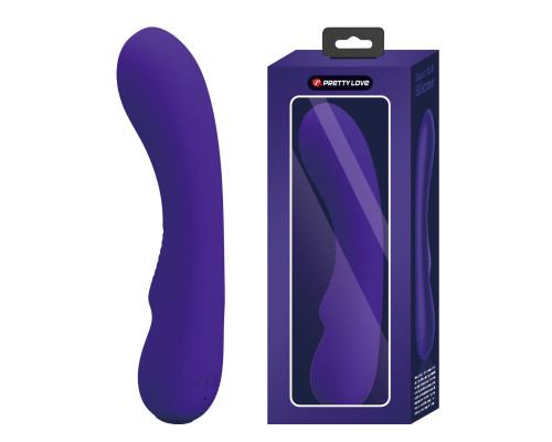 Фиолетовый изогнутый вибратор Matt - 19 см.