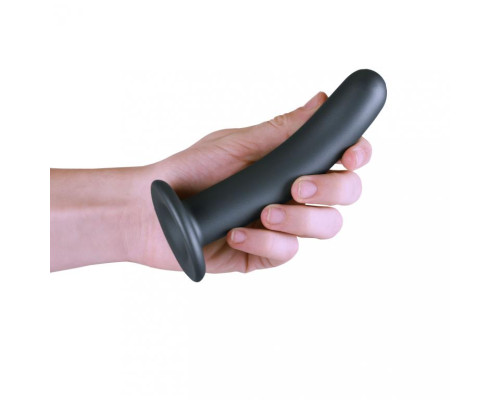 Серый фаллоимитатор Smooth G-Spot - 15 см.