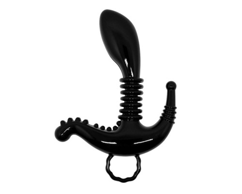 Чёрный стимулятор точки G, клитора и ануса