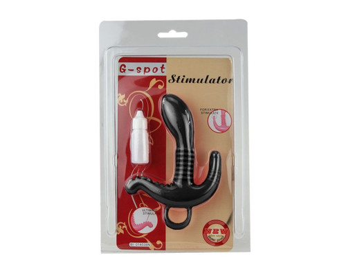 Чёрный стимулятор точки G, клитора и ануса