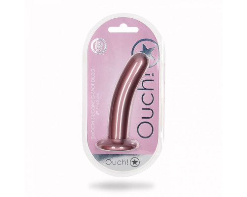 Розовый фаллоимитатор Smooth G-Spot - 15 см.