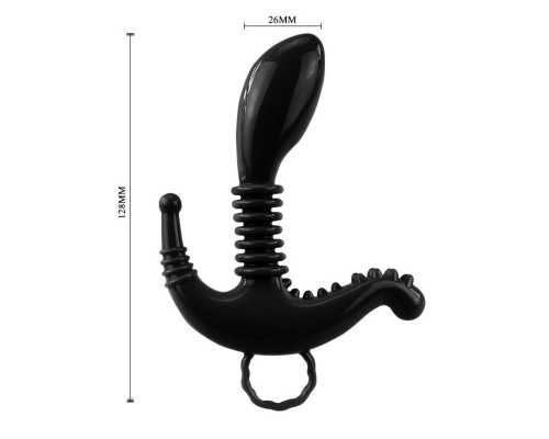 Чёрный стимулятор точки G, клитора и ануса