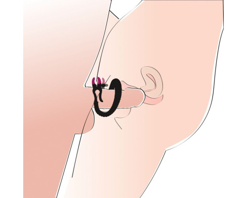 Зажим на половые губы с гибкой перемычкой для G-стимуляции