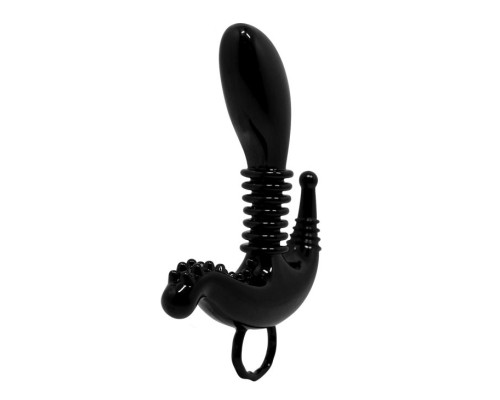 Чёрный стимулятор точки G, клитора и ануса