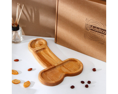 Деревянное блюдо для подачи в форме члена (32,5 х 20 х 1,7 см)