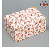 Сборная подарочная коробка «Веселые джентельмены» -  22 х 15 х 10 см.