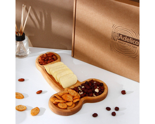 Деревянное блюдо для подачи в форме члена (32,5 х 20 х 1,7 см)