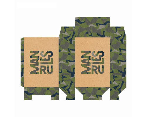 Складная коробка Man rules - 16 х 23 см.