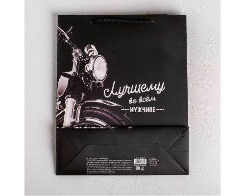 Подарочный пакет  Лучшему во всем мужчине  - 30 х 26 см.