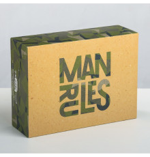 Складная коробка Man rules - 16 х 23 см.