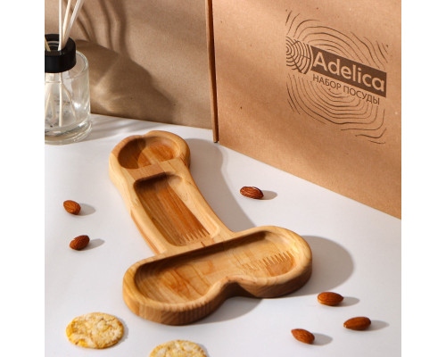 Деревянное блюдо для подачи в форме члена (25 х 16,5 х 1,7 см)