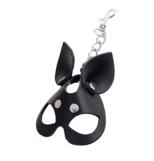 Кожаный брелок в виде маски кошки