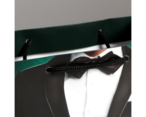 Малый бумажный пакет «Лучшему!» - 18 х 23 см.