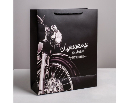 Подарочный пакет  Лучшему во всем мужчине  - 30 х 26 см.