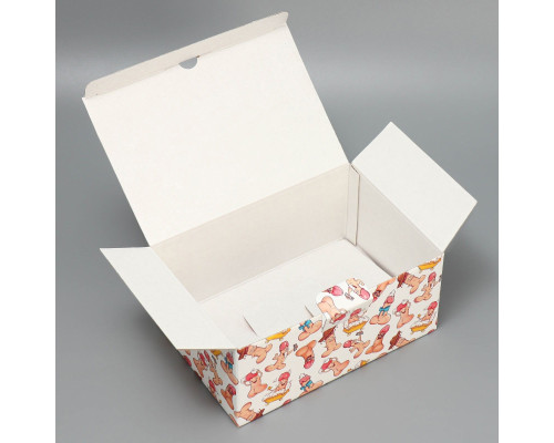 Сборная подарочная коробка «Веселые джентельмены» -  22 х 15 х 10 см.