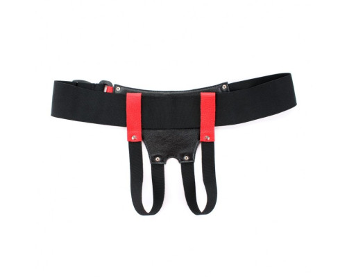 Трусики для маленькой насадки из красной кожи