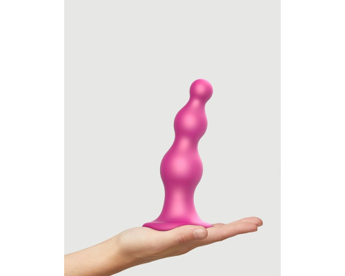 Розовая насадка Strap-On-Me Dildo Plug Beads size L