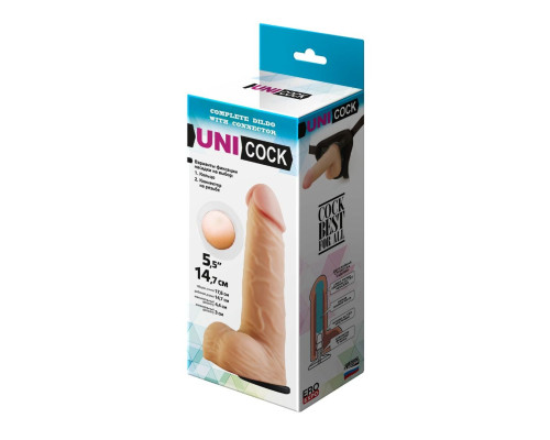 Фаллическая насадка Харнесс UNICOCK 5,5  - 18,5 см.