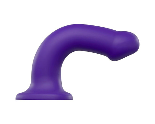 Фиолетовый фаллоимитатор-насадка Strap-On-Me Dildo Dual Density size L - 19 см.