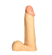 Насадка-фаллос телесного цвета - 16,3 см.