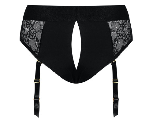 Черные трусики для насадок Diva Lingerie Harness - size L
