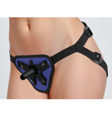 Синий универсальный пояс с 2 видами фиксации