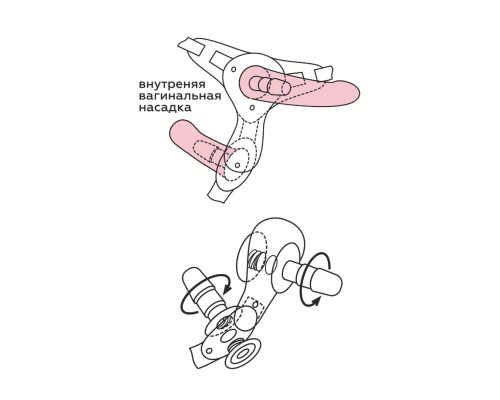 Черная насадка на трусики харнесс Platinum - 16 см.