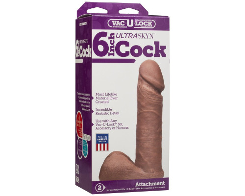 Насадка-мулат для трусиков Vac-U-Lock 6  ULTRASKYN Cock - 17,3 см.