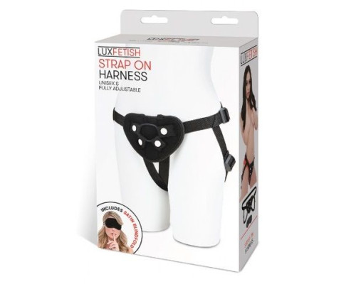 Черные неопреновые трусики для страпона