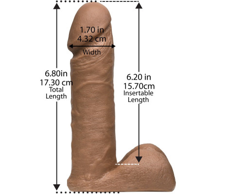 Насадка-мулат для трусиков Vac-U-Lock 6  ULTRASKYN Cock - 17,3 см.