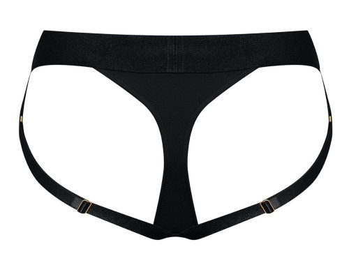 Черные трусики для насадок Heroine Lingerie Harness - size XL