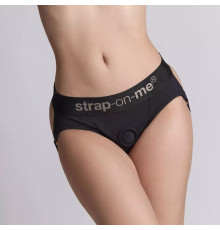 Черные трусики для фиксации насадок Harness Lingerie Heroine XS