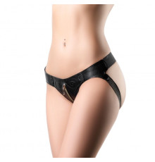 Черные трусики для страпона Lily