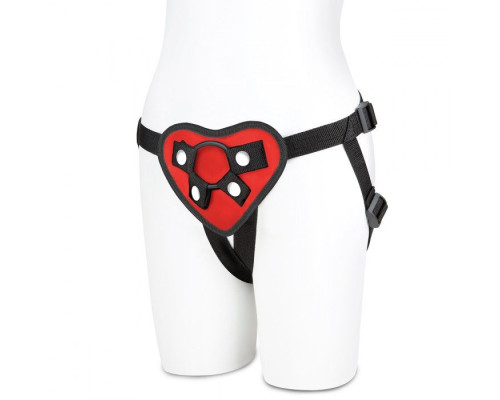 Красно-черные трусики-джоки с фиксацией насадки кольцом