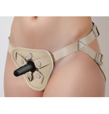 Бежевый пояс с двумя типами крепления насадок